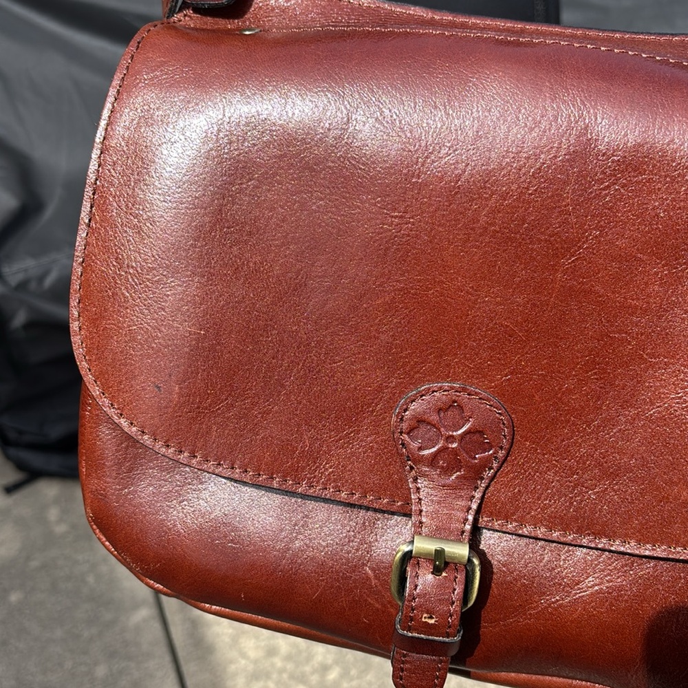 Patricia Nash Vintage Veg Tan Collection London Saddle Bag British Tan - Picture 3 of 13